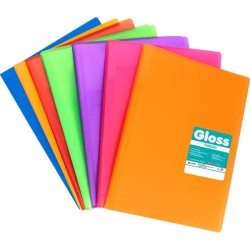 POLIPLAS 20 FUNDAS FOLIO GLOSS mandarina