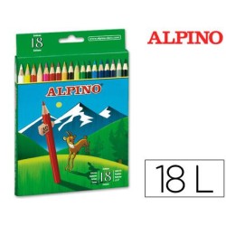 ESTUCHE 18 LÁPICES COLORES ALPINO