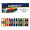 CAJA CERAS BARRITAS MANLEY 15 COLOR SURT